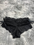Moños A Los Lados Negro Cachetero Tanga De Dama