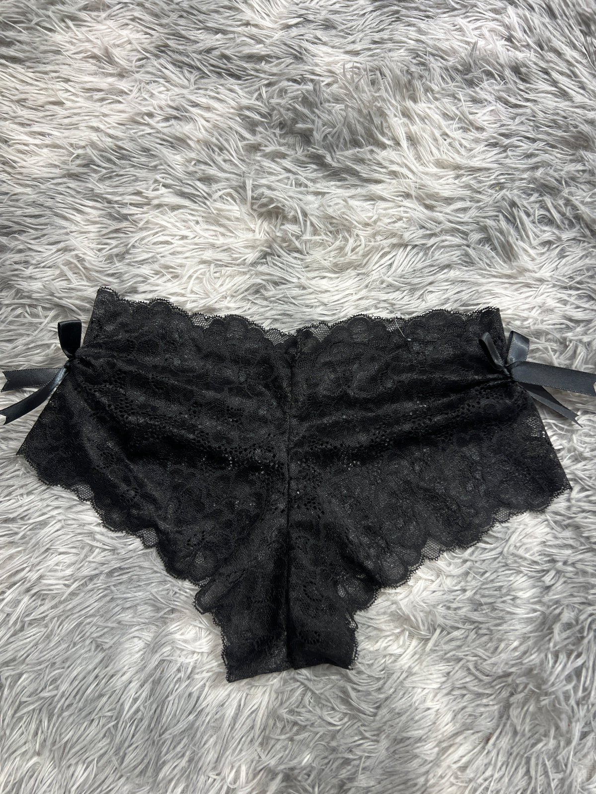 Moños A Los Lados Negro Cachetero Tanga De Dama