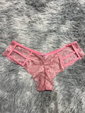 Líneas Delanteras Rosa Tanga De Dama