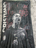 Cristiano Ronaldo Fondo Rojo Y Negro Frazada
