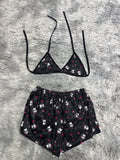 Kuromi Negro Con Cerezas Top Con Short Brush