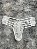 Tanga Líneas Blanco Tanga De Dama