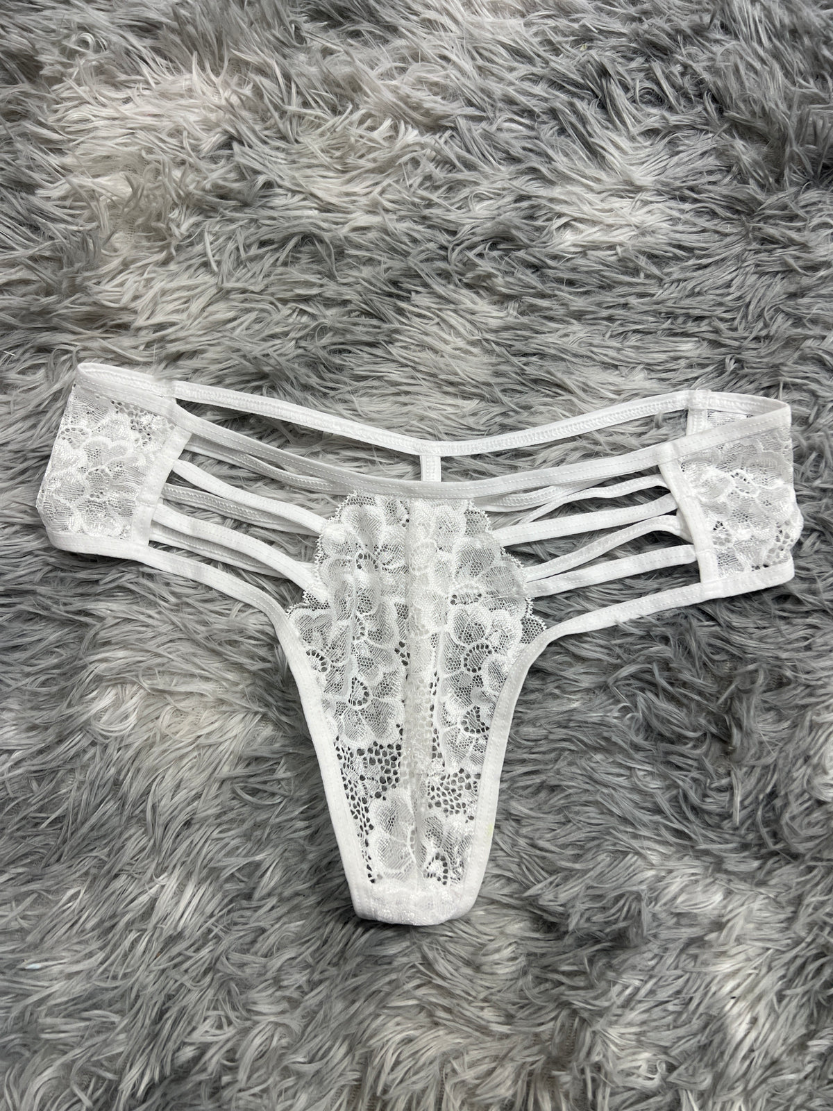 Tanga Líneas Blanco Tanga De Dama