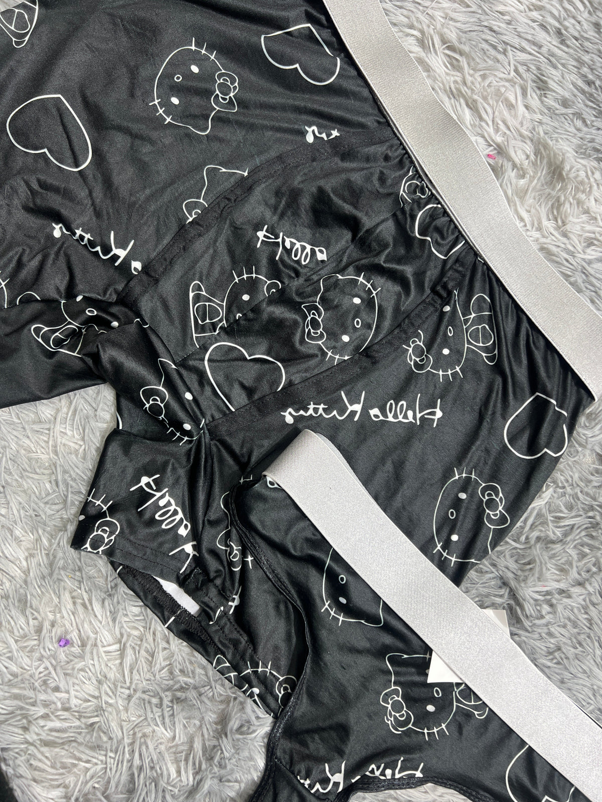Hello Kitty Negro Duo Unitalla Con Tanga