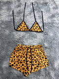 Leopardo Top Con Short Brush