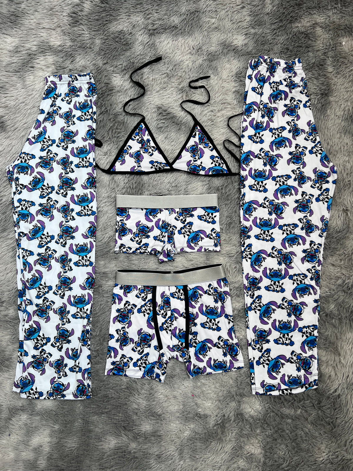 Stitch Vaca Pijama De 5 Piezas