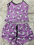 Snoopy Morado Blusa Con Short