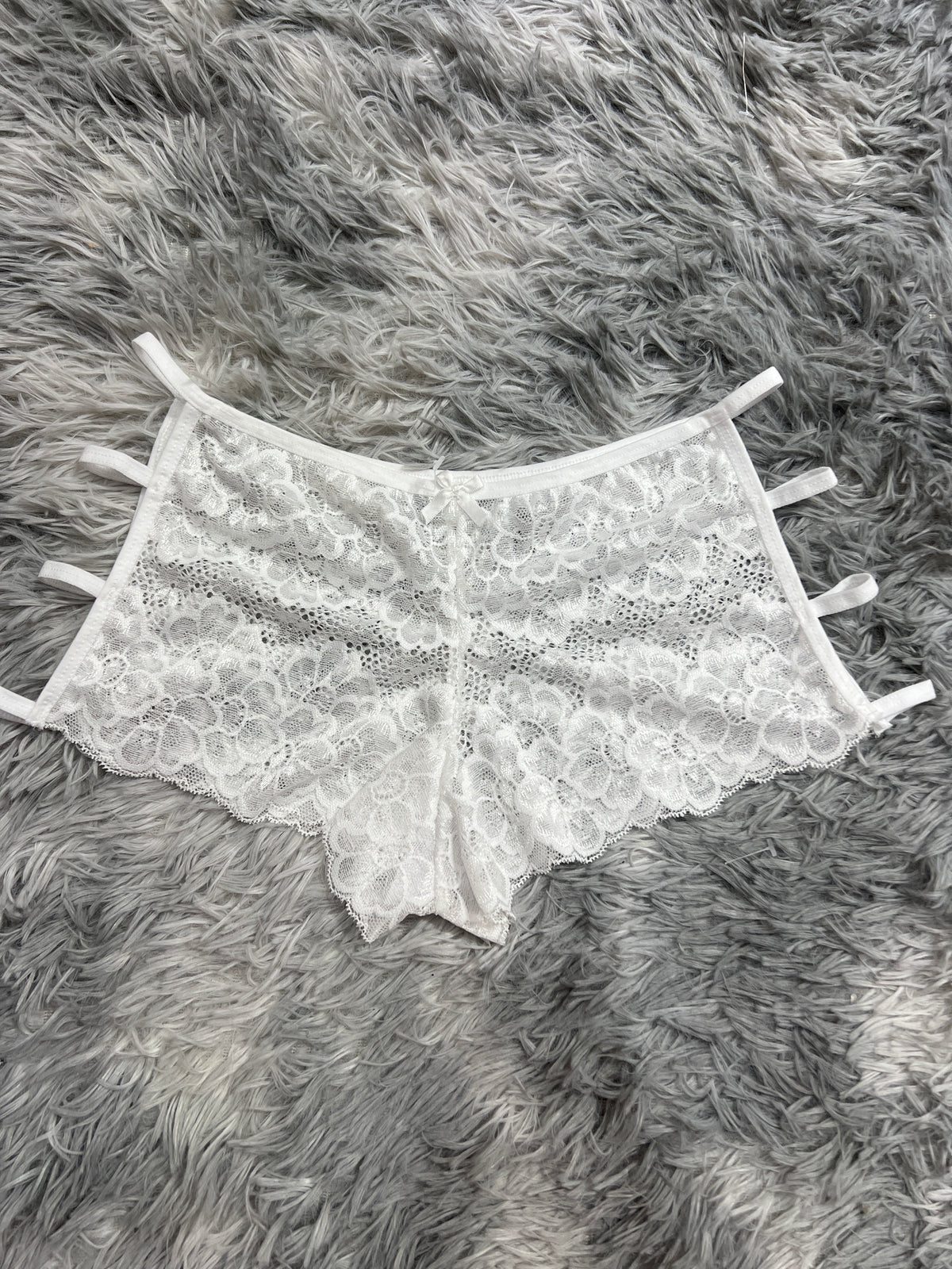 Cachetero De Dama Cuatro Líneas Blanco Tanga De Dama