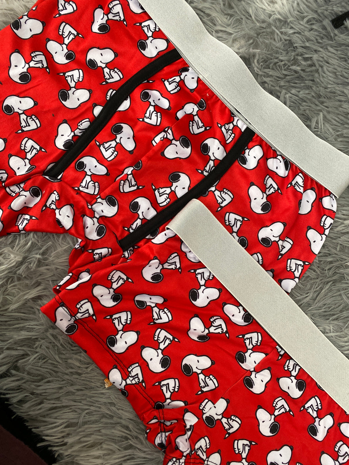 Snoopy fondo rojo Duo Con Boxer Unitalla
