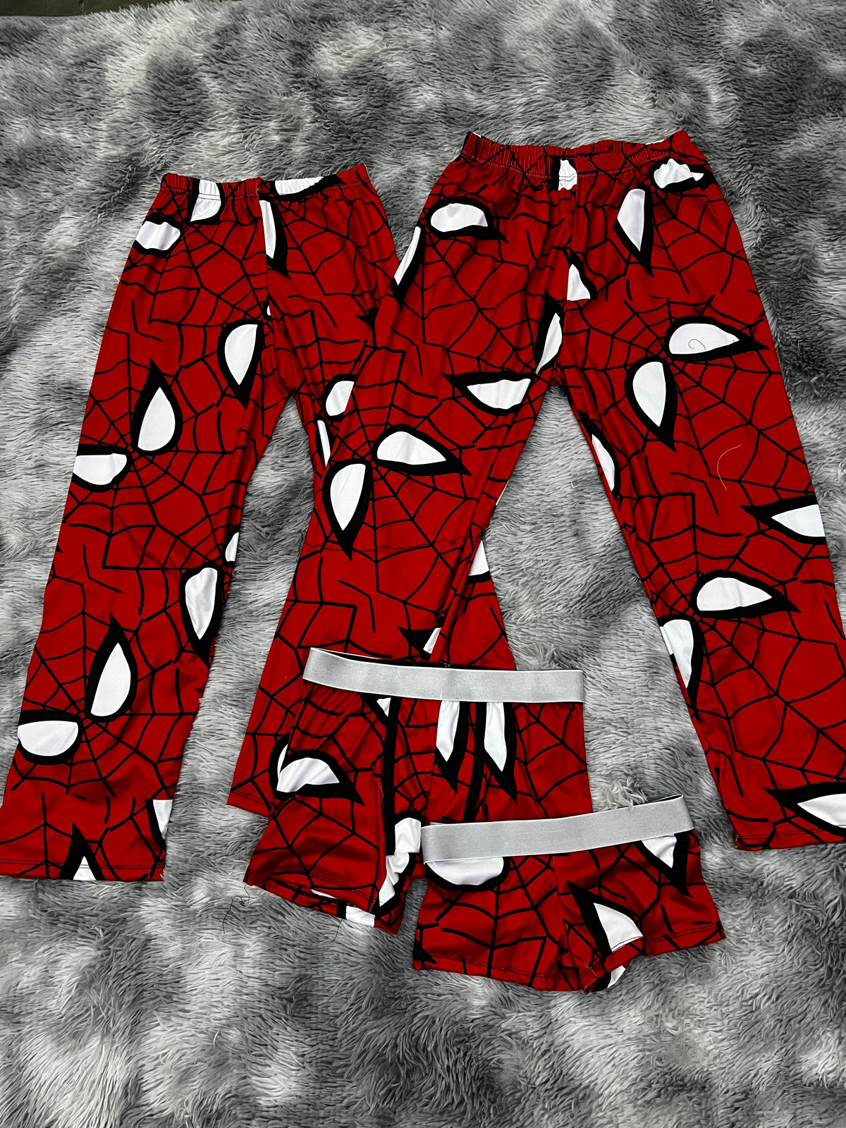 Spiderman Caras Rojo Pijama De 5 Piezas