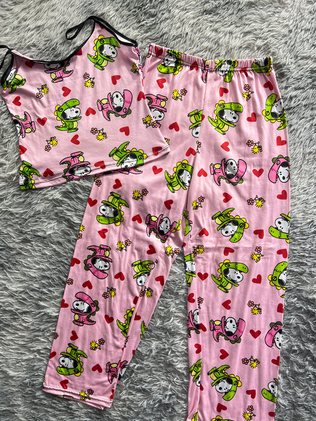 Snoopy Dinosaurio Blusa Con Pantalón