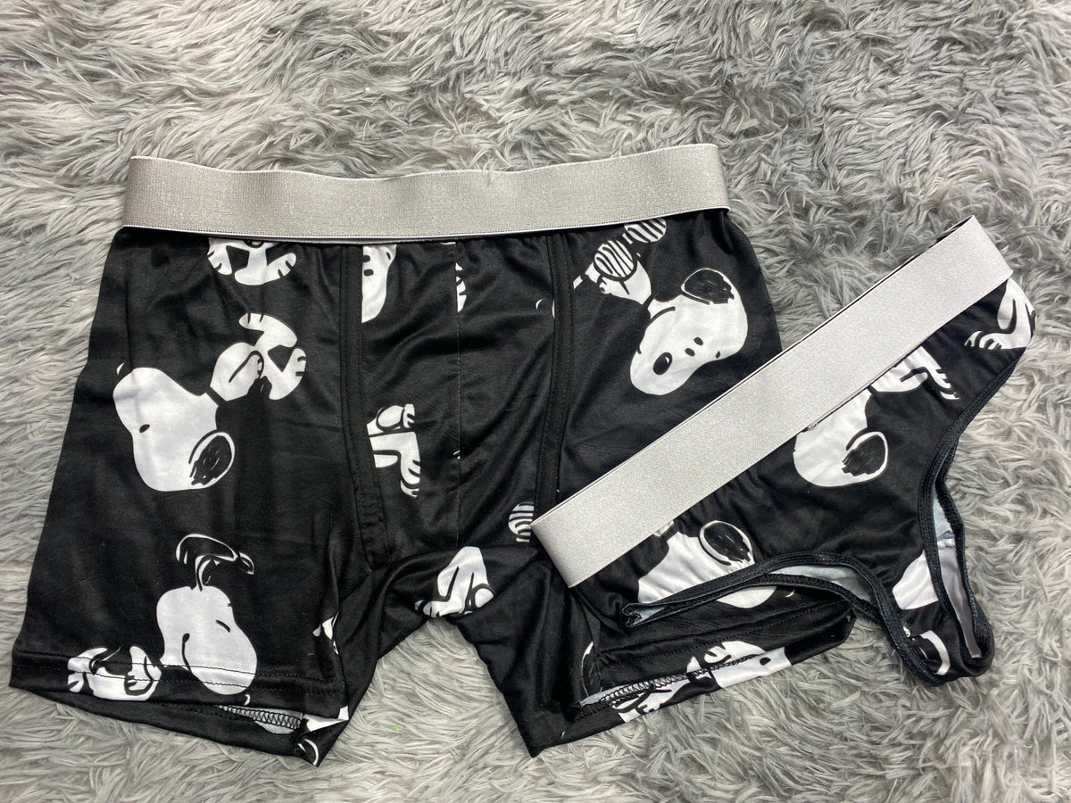 Snoopy Fondo Negro Duo XL Con Tanga