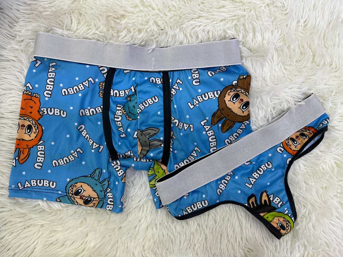 Labubu Azul Duo Unitalla Con Tanga