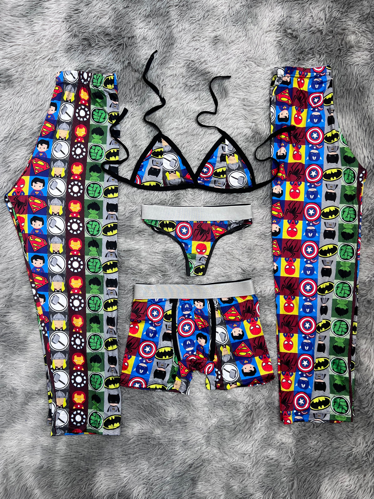 Superheroes Pequenos Pijama De 5 Piezas