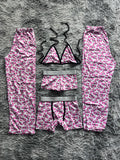 Hello Kitty Y Nike Rosa Pijama De 5 Piezas