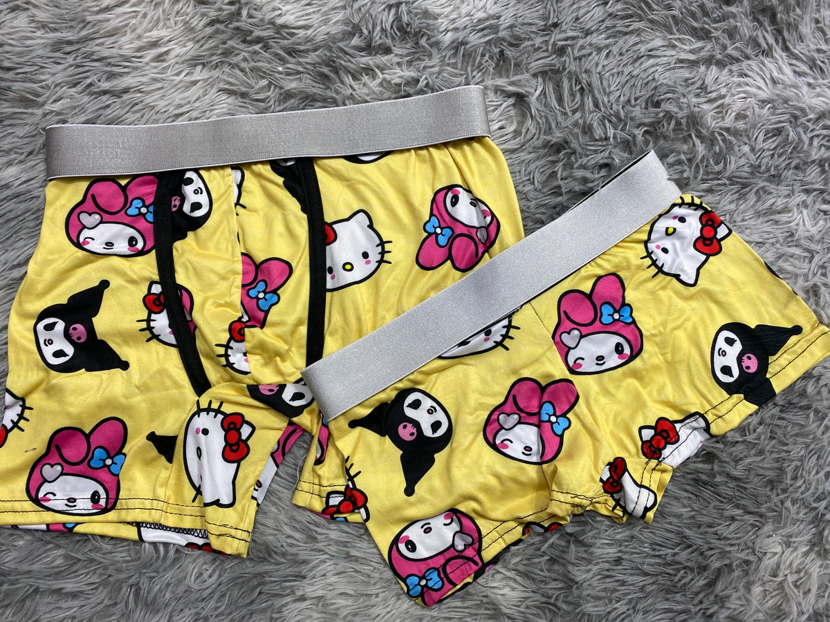 Sanrio Y Kuromi Y My Melody Y Hello Kitty Duo Con Boxer Unitalla