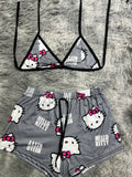 Hello Kitty Gris Top Con Short Brush