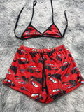 Cars Rojo Top Con Short Afelpado