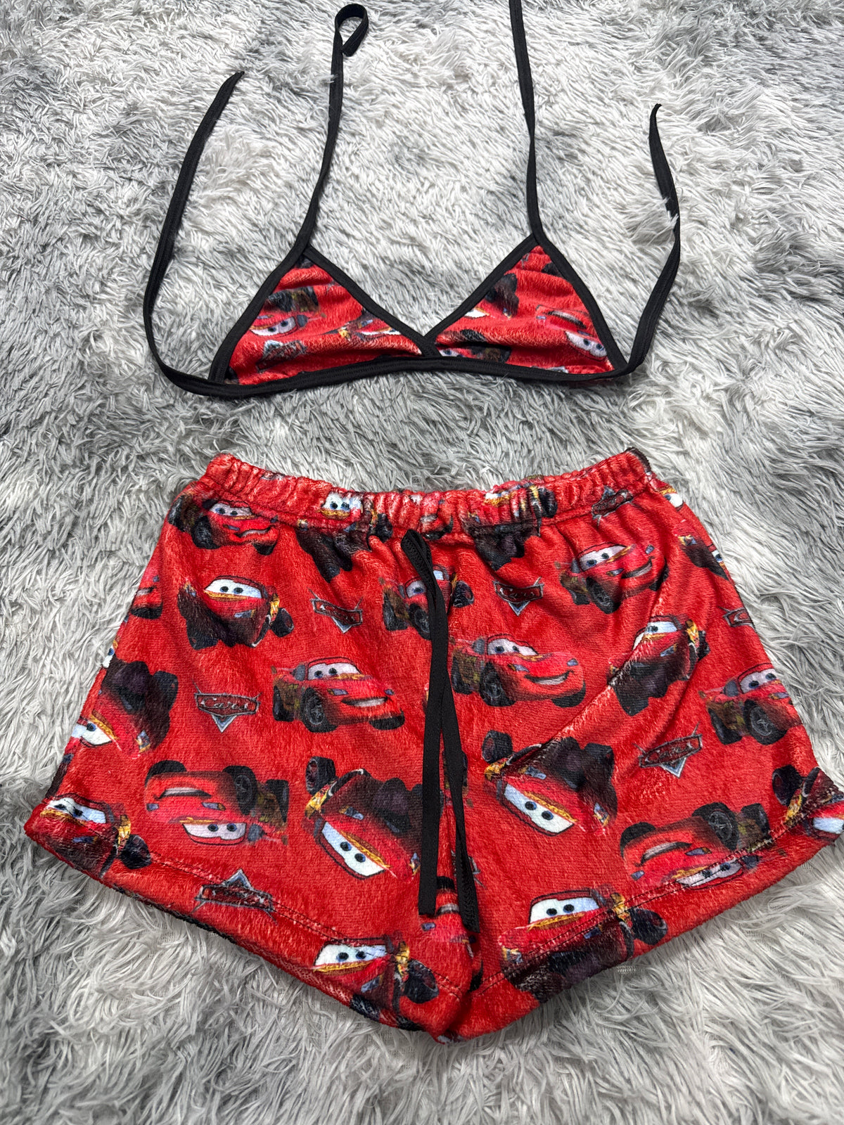Cars Rojo Top Con Short Afelpado