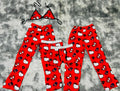 Spider Kitty Rojo Couple Pijama De 5 Piezas