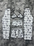 Spiderman Corazón Blanco Pijama De 5 Piezas