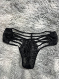 Líneas Negro Tanga De Dama