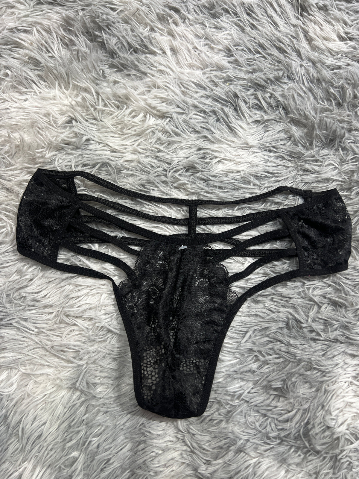 Líneas Negro Tanga De Dama