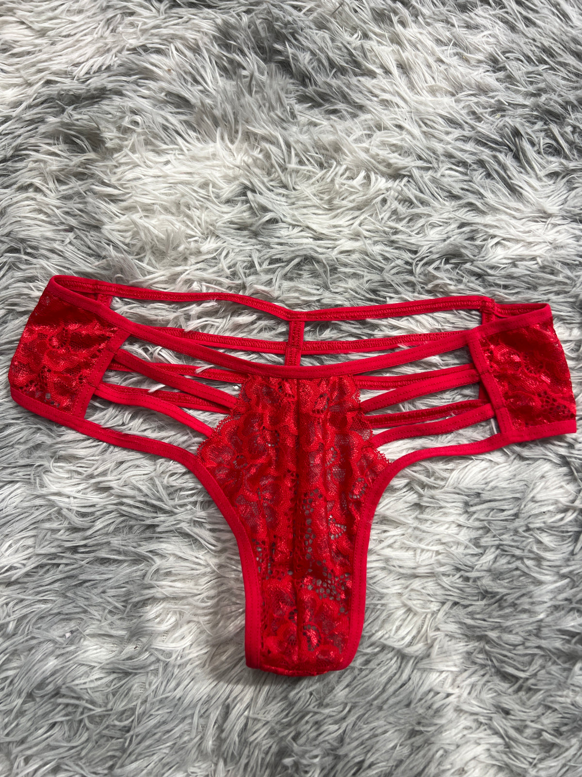 Líneas Rojo Tanga De Dama