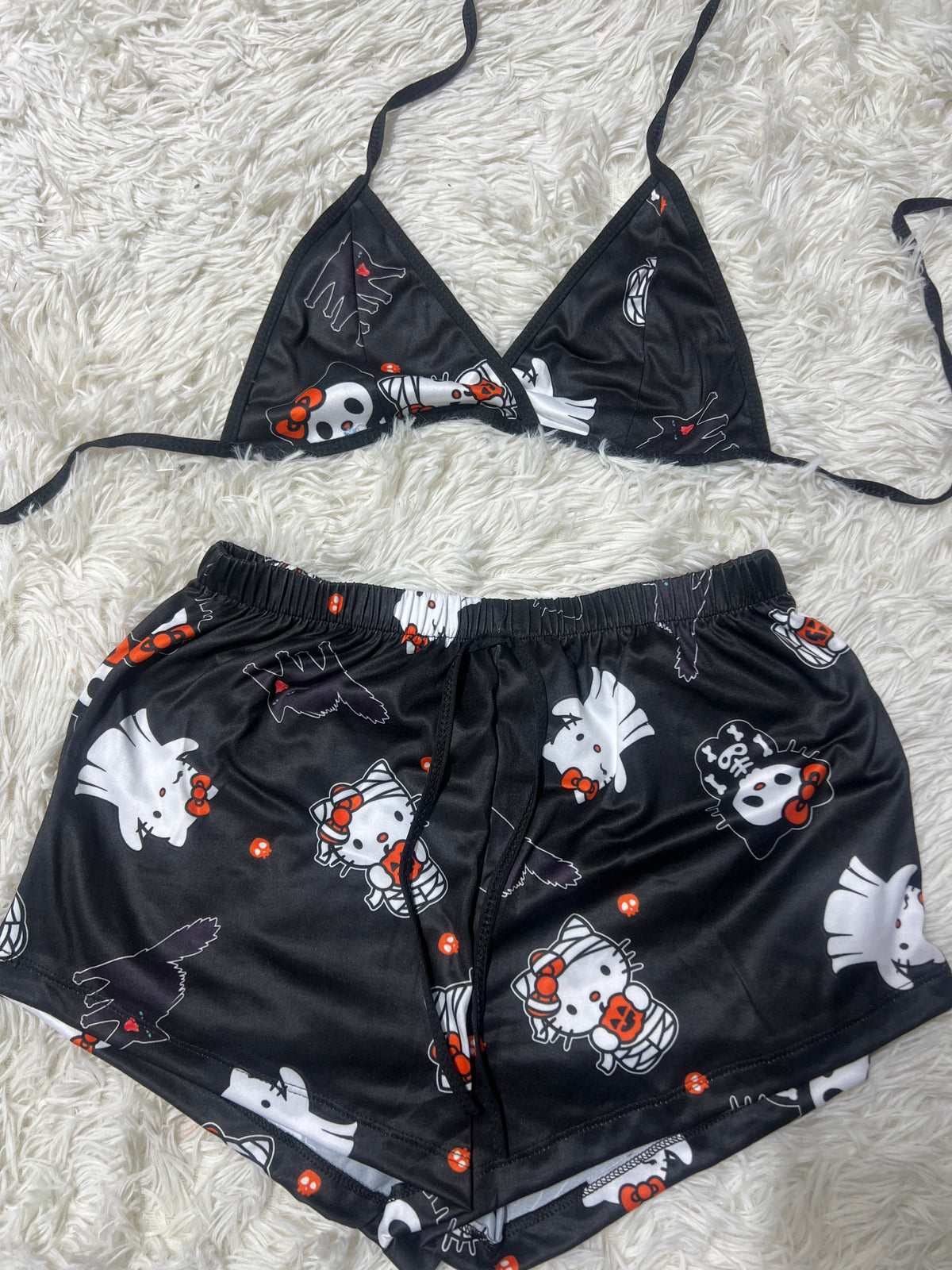Hello Kitty Halloween Top Con Short Unitalla De Brush