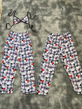 Snoopy Corazones Fondo Cuadros Grises Duo De Pijama Afelpada