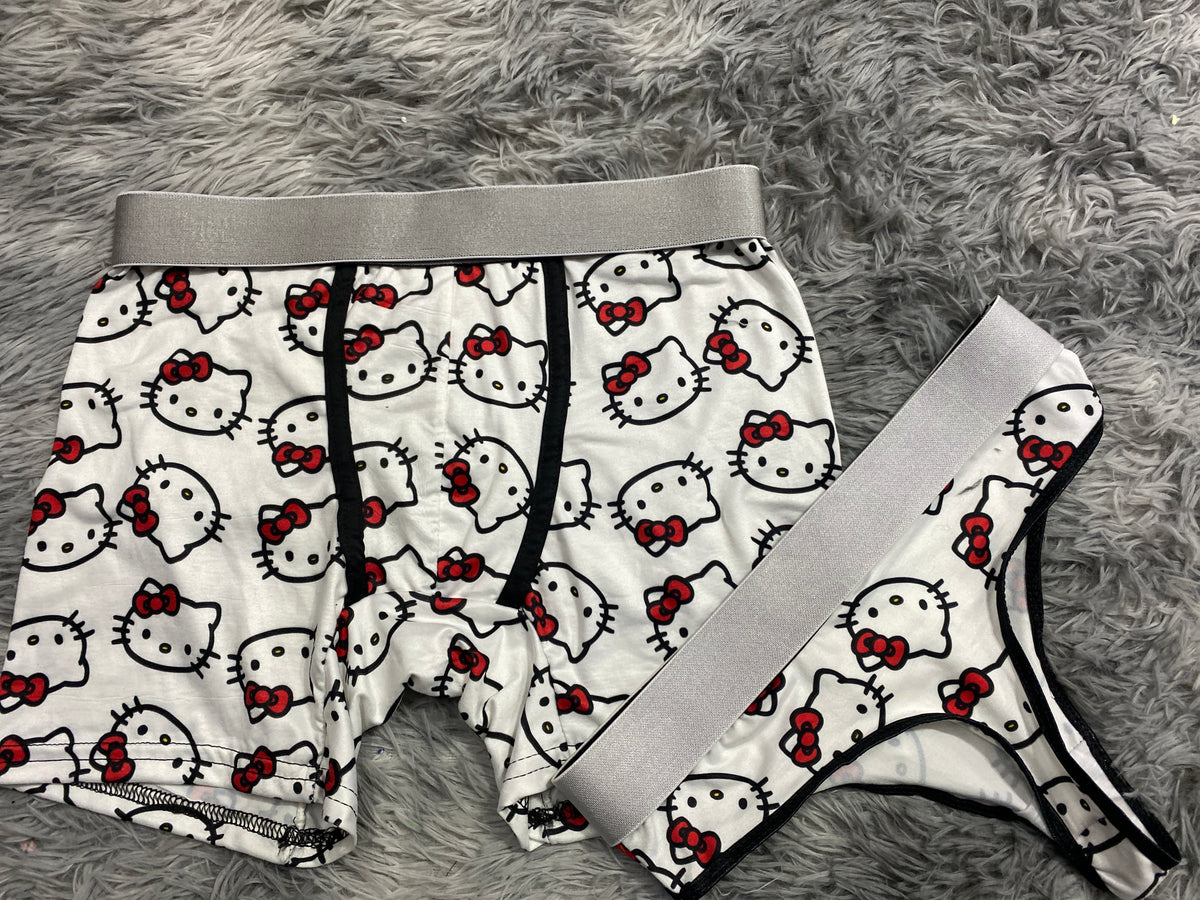 Hello Kitty Fondo Blanco Duo Unitalla Con Tanga