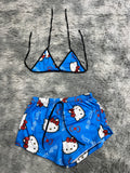 Hello Kitty Azul Top Con Short Brush