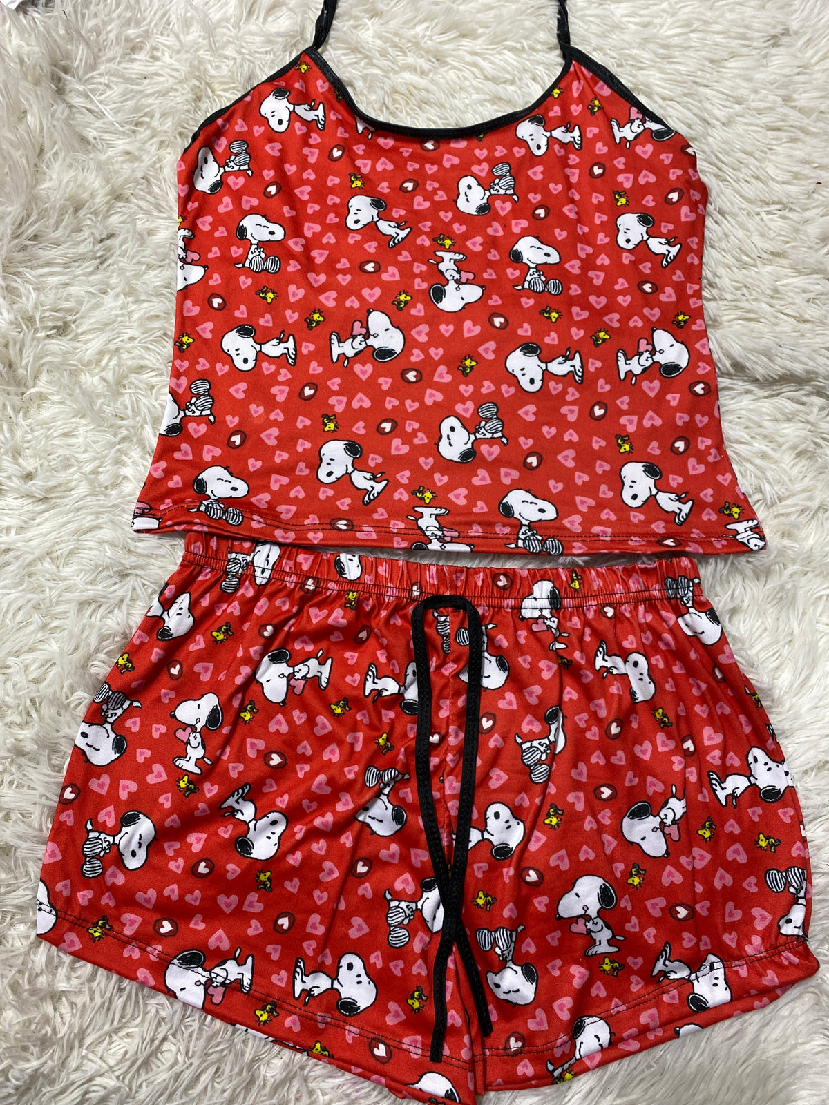 Snoopy Corazones Blusa Con Short