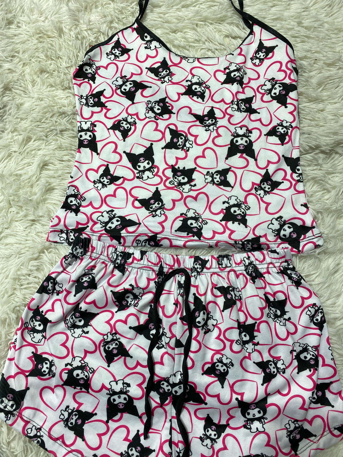 Kuromi Corazones Rosas Blusa Con Short