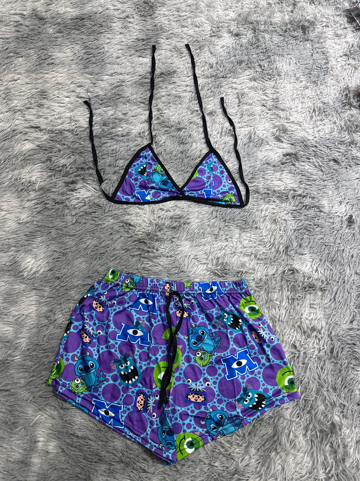 Stitch Y Monster Inc Top Con Short Brush