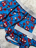 Spider Kitty Azul Duo Unitalla Con Tanga