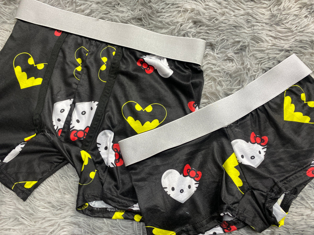 Hello Kitty Y Batman Corazones Duo Con Boxer Unitalla