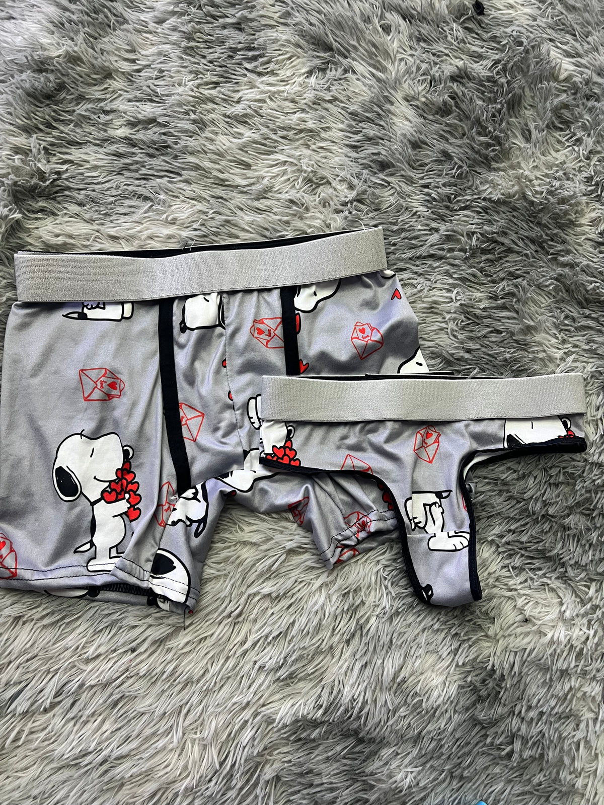 Snoopy Love Gris Duo XL Con Tanga