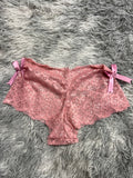 Moños A Los Lados Rosa Cachetero Tanga De Dama