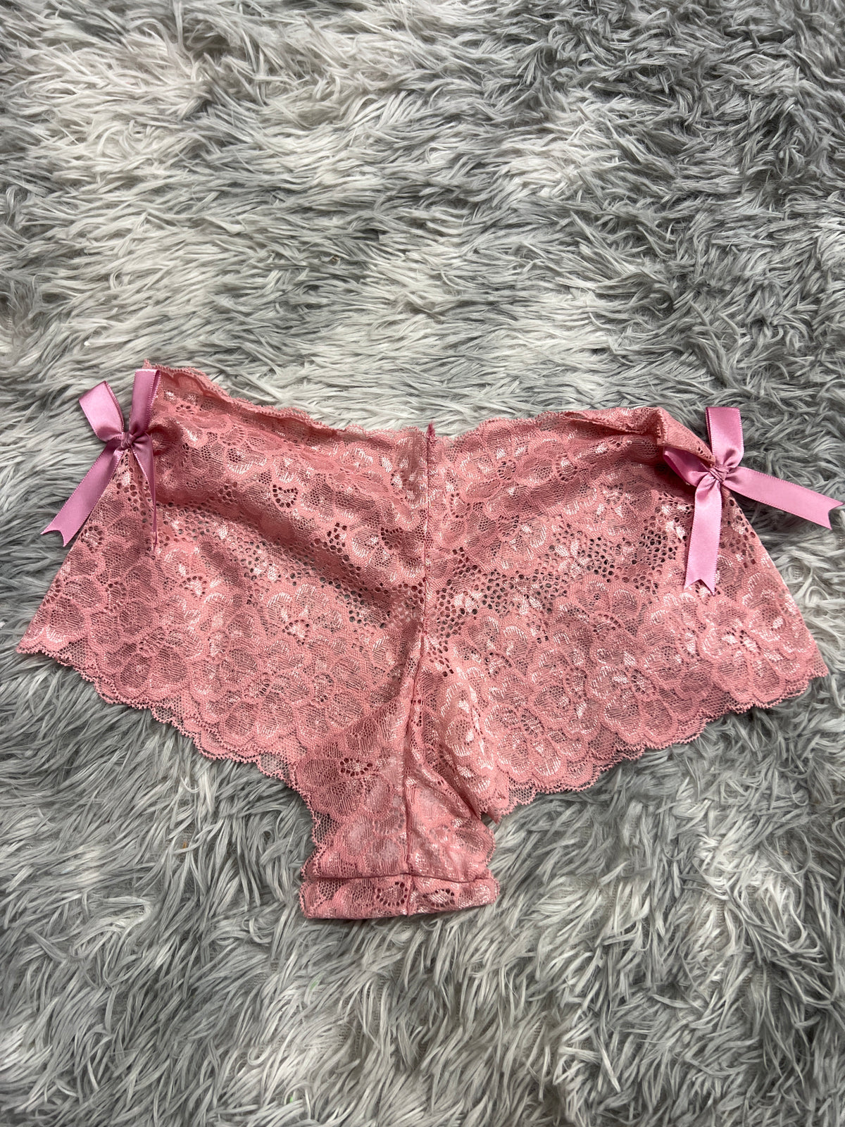 Moños A Los Lados Rosa Cachetero Tanga De Dama