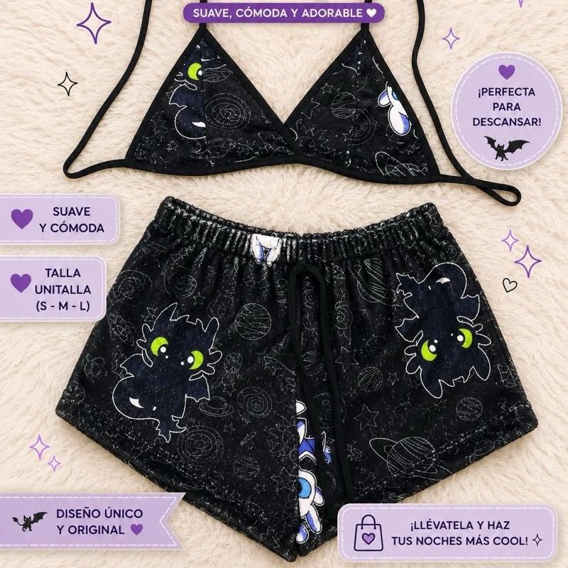 Dragón Top Con Short Afelpado