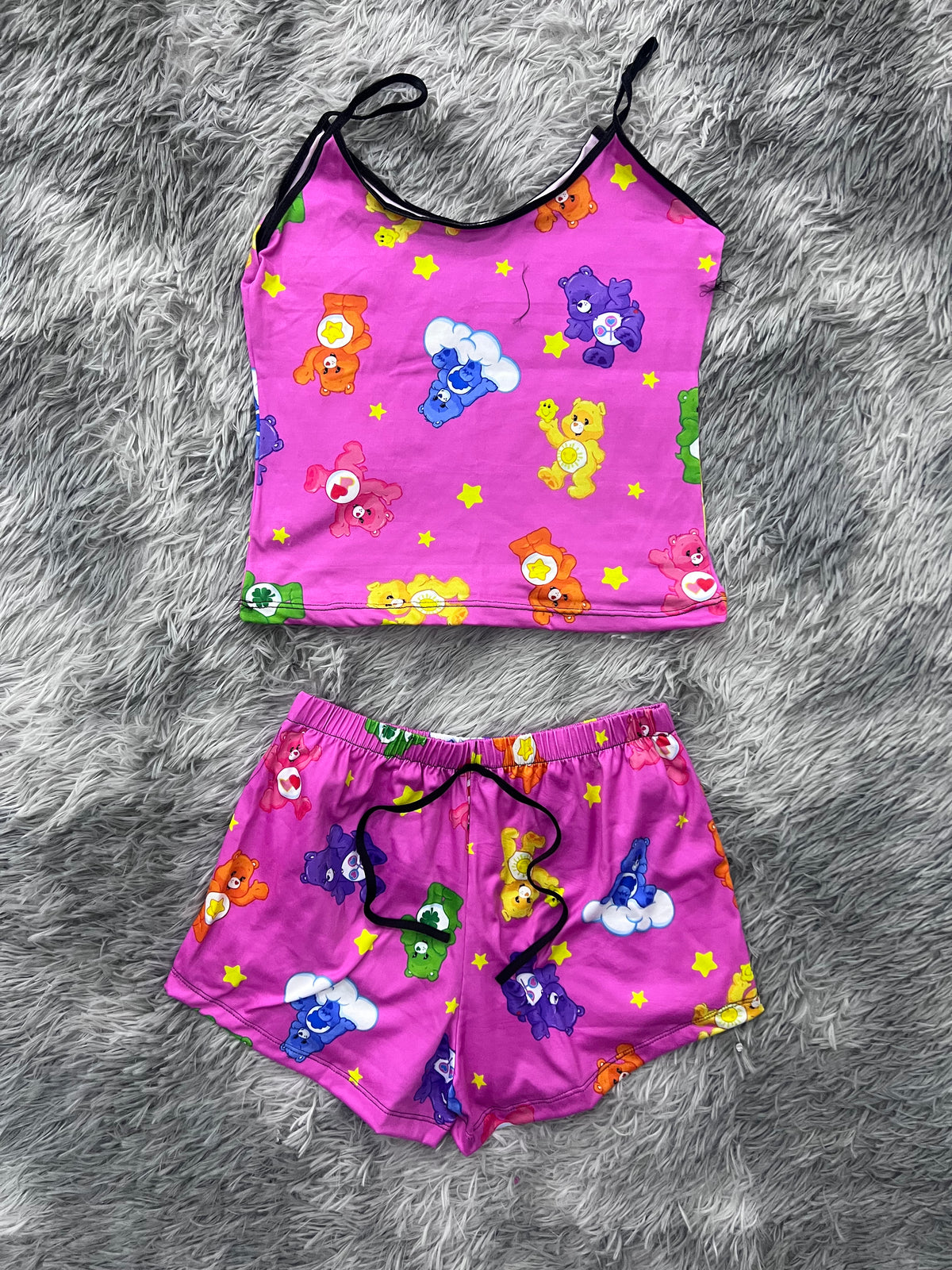 Ositos Carinosos Fondo Rosa Blusa Con Short