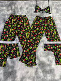 Grinch Verde Men Navideño Pijama De 5 Piezas