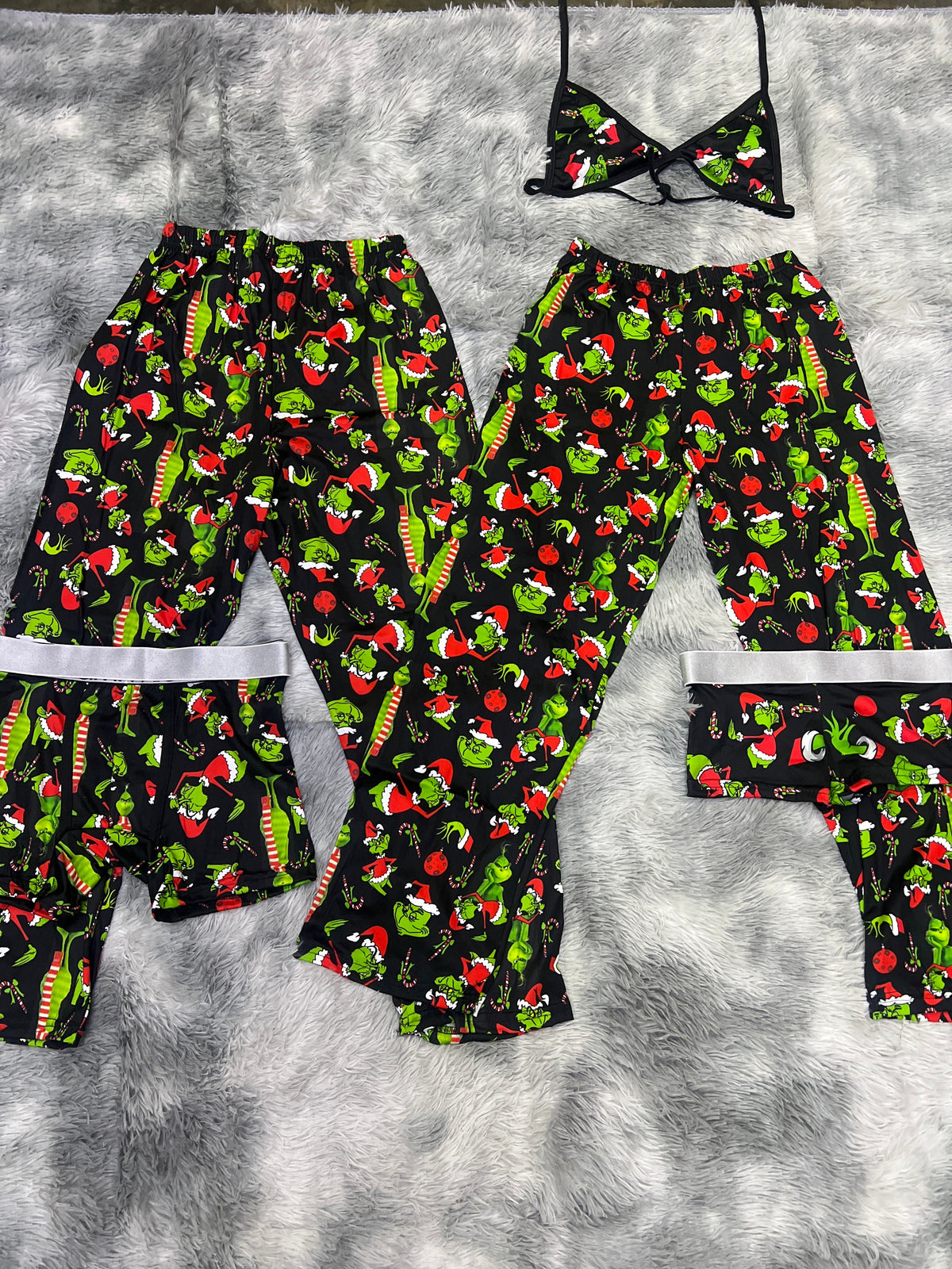 Grinch Verde Men Navideño Pijama De 5 Piezas