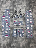 Hello Kitty Gris Pijama De 5 Piezas