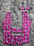 Pantera Rosa Cuadros Pijama De 5 Piezas