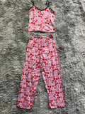 Flores Cerezas Y Corazones Rosas Blusa Con Pantalón