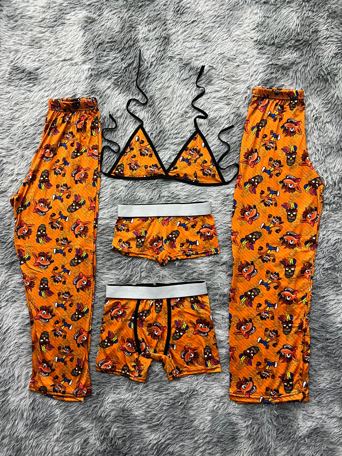 Crash Bandicoot Pijama De 5 Piezas
