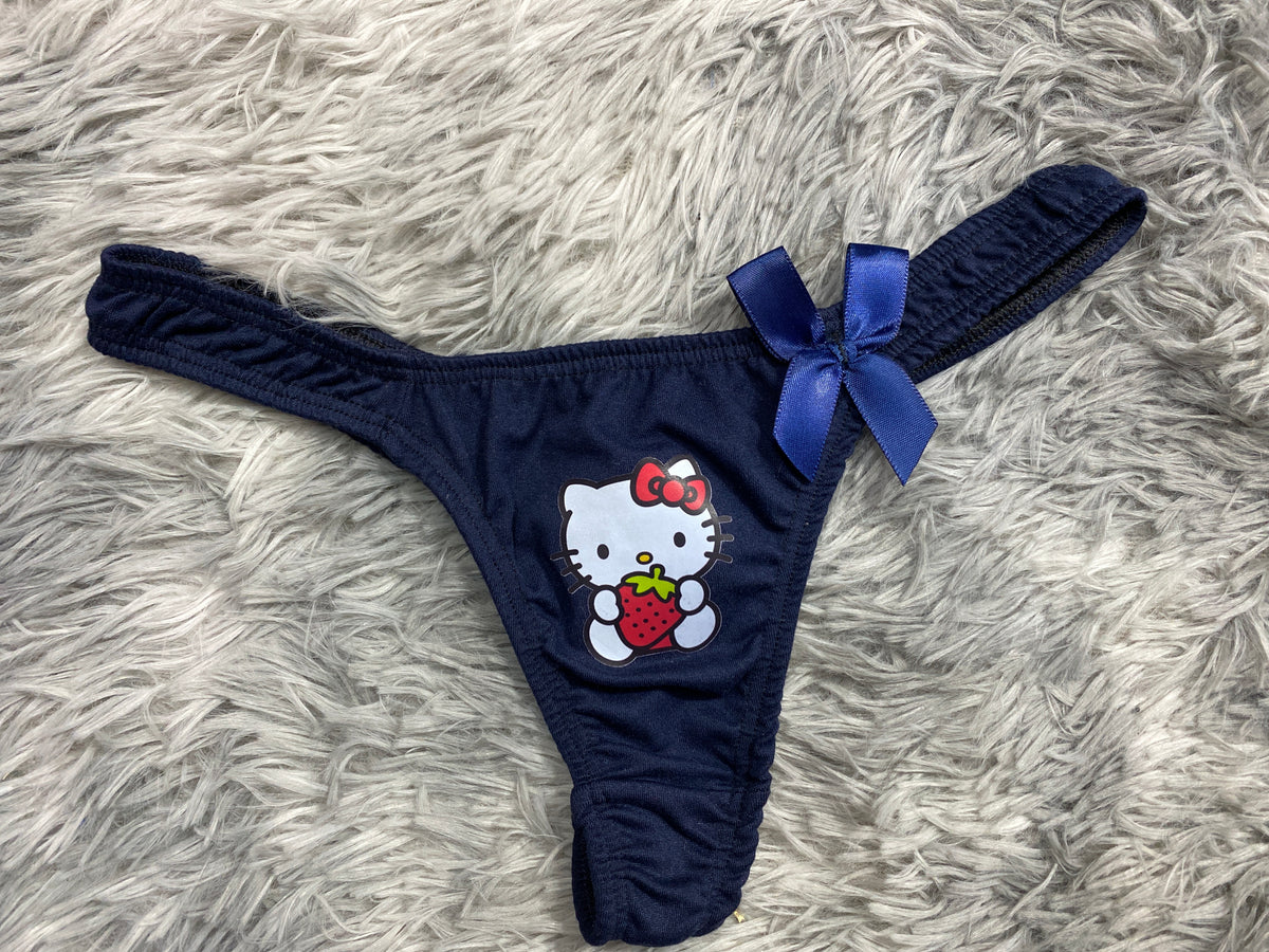 Hello Kitty Gruesa Color Marino Tanga De Dama