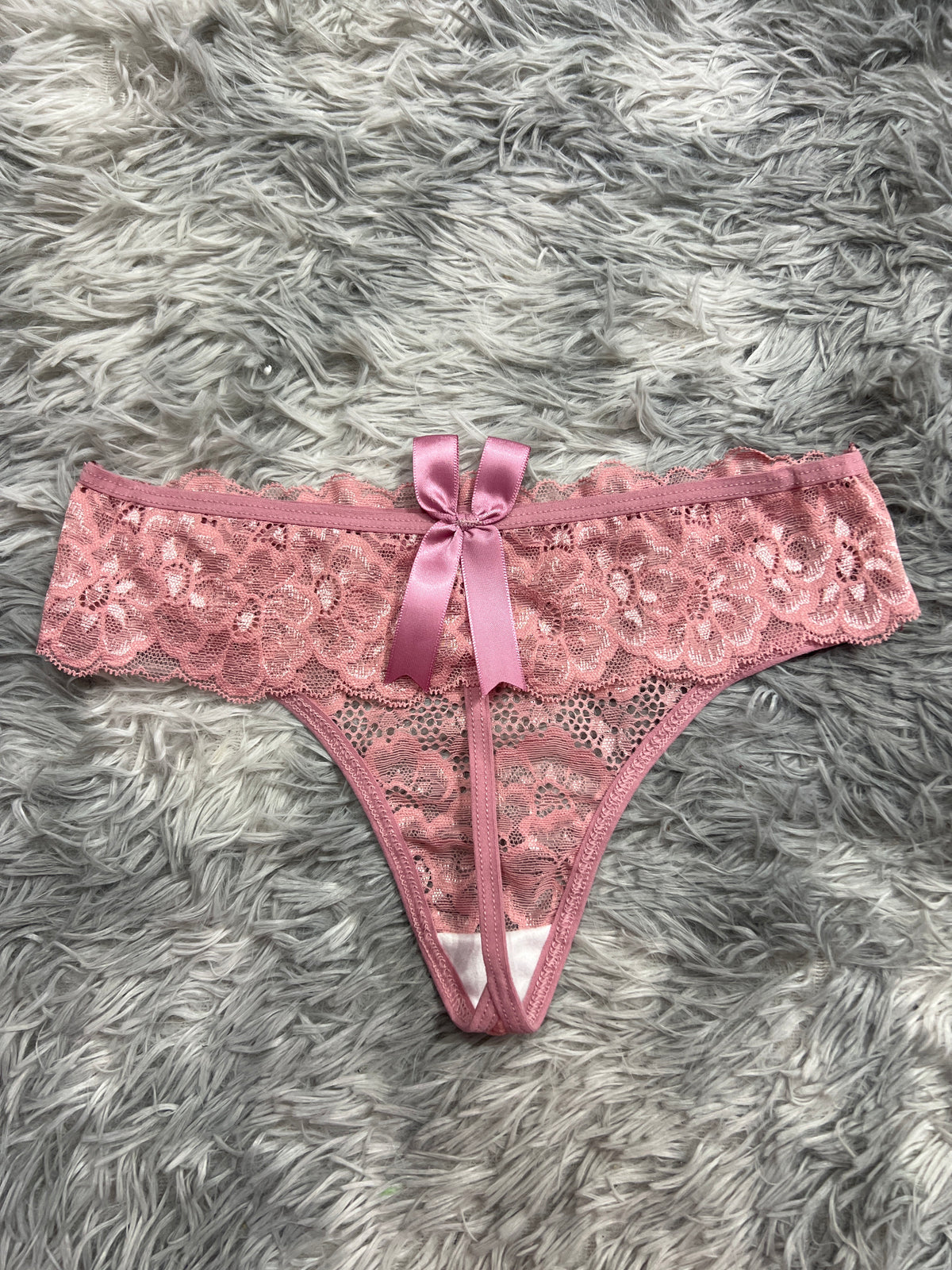 Moño Atras Rosa Tanga De Dama